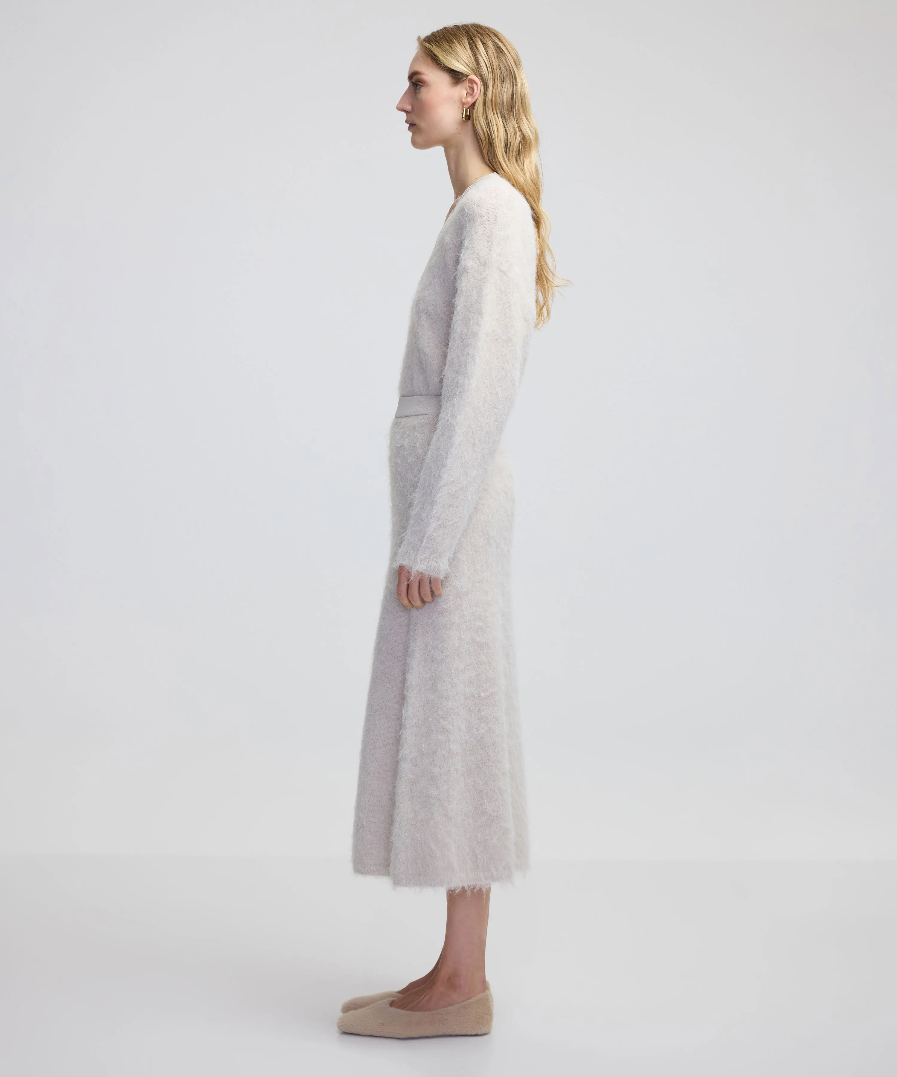 Ipekyol Wool Blend Flared Skirt Off White