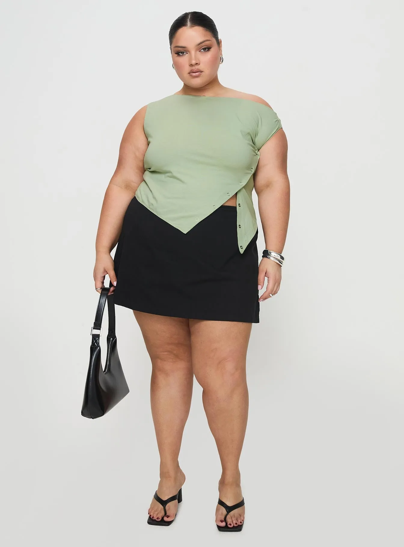 Karre Off The Shoulder Top Sage Curve