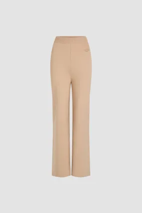 Knit flare trousers in cotton and cashmere