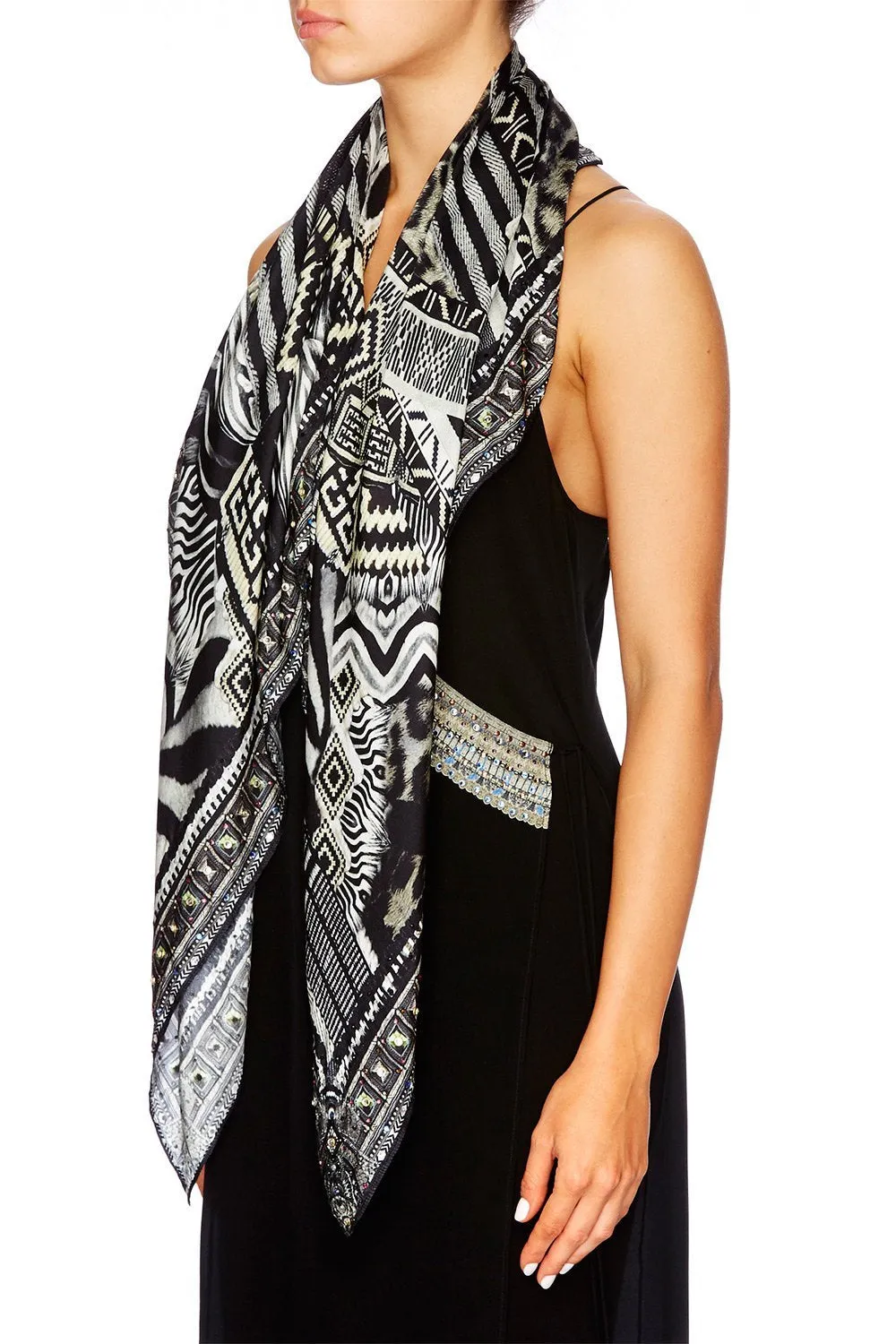 LARGE SQUARE SCARF TRIBAL THEORY