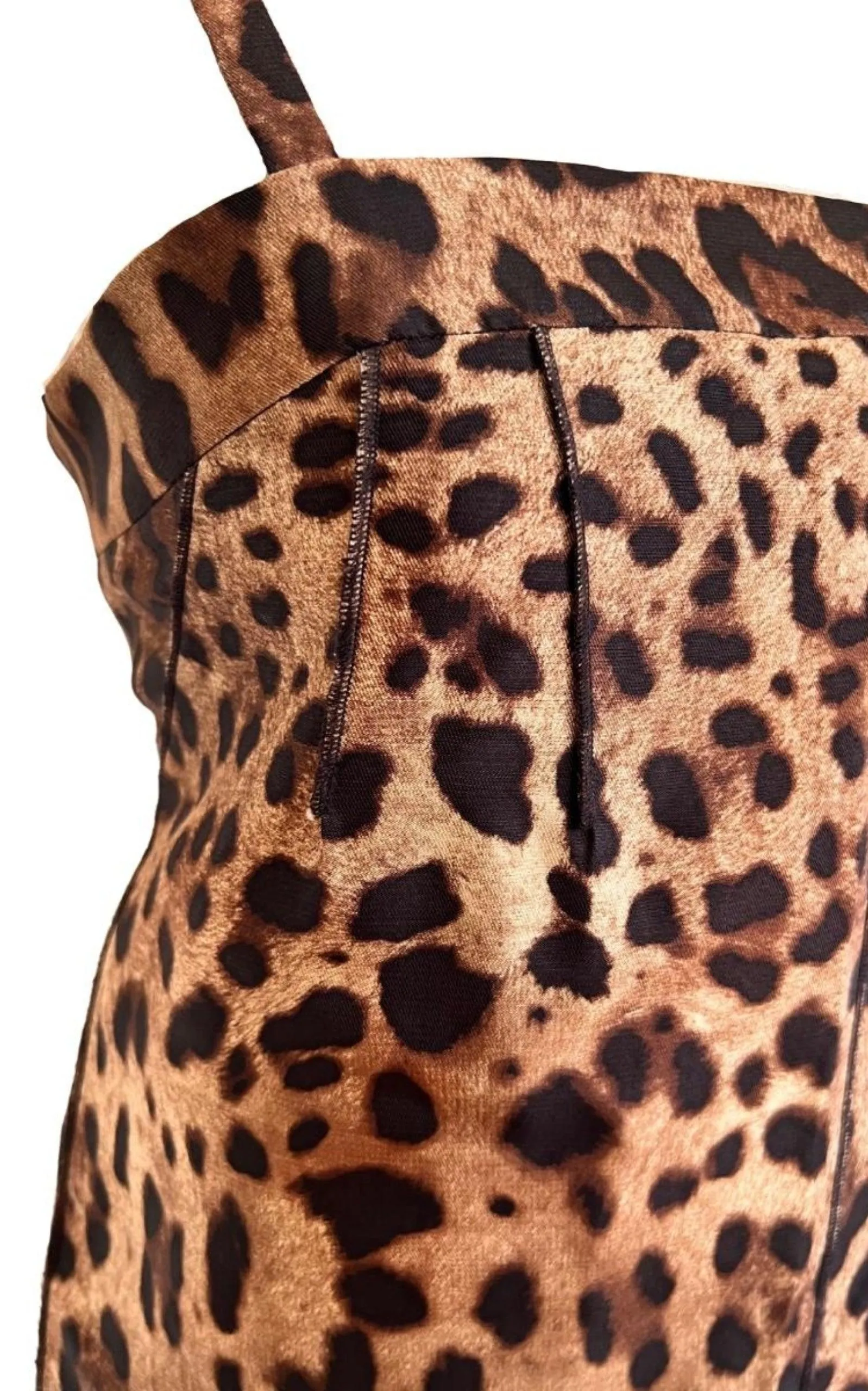 Leopard  Printed Silk Dress