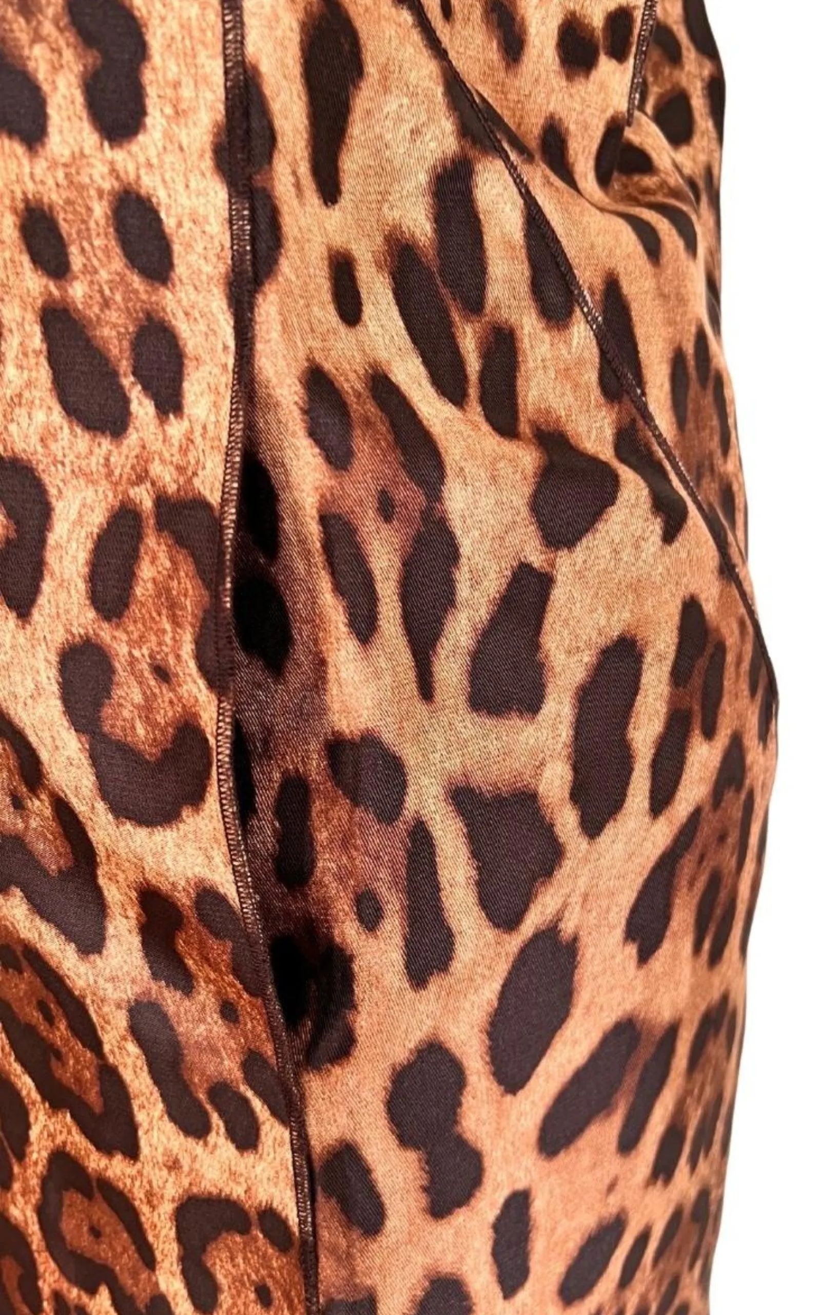 Leopard  Printed Silk Dress