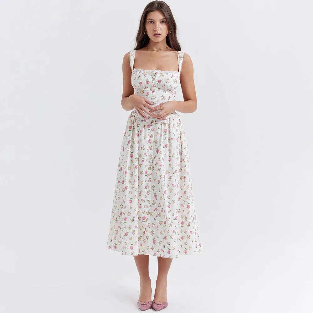 Lily – Polka Dot V-Neck A-Line Boho Sundress