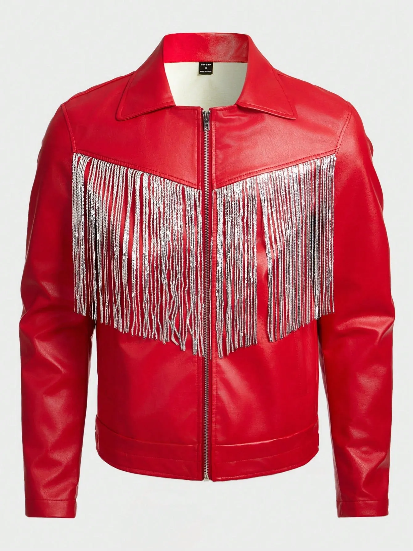 Men's Loose Fringed Woven Casual Jacket