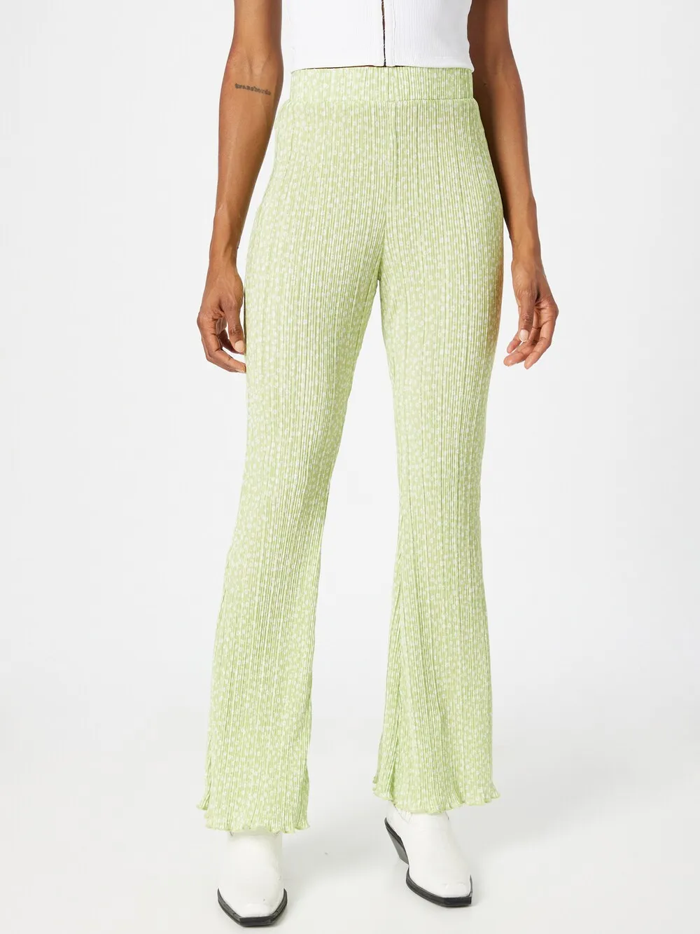 Monki flared trousers, apple