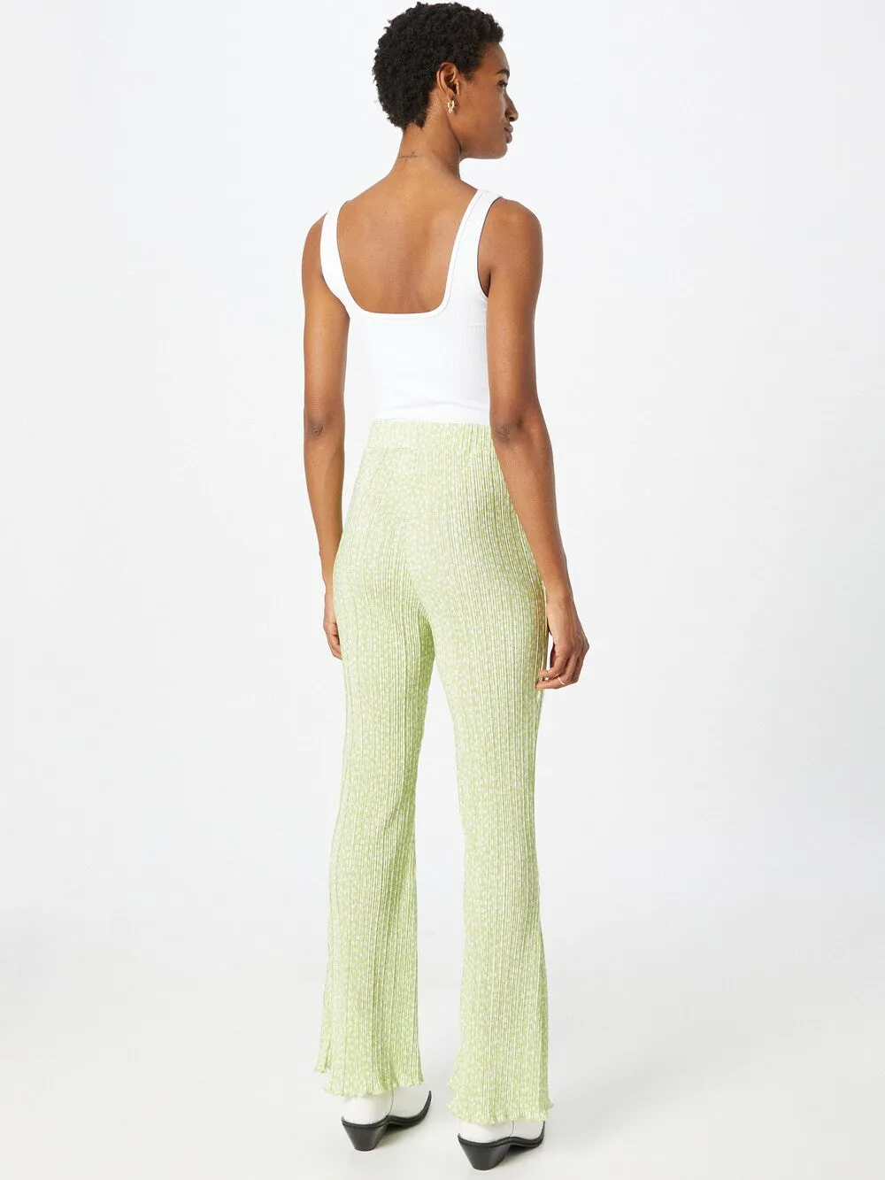 Monki flared trousers, apple