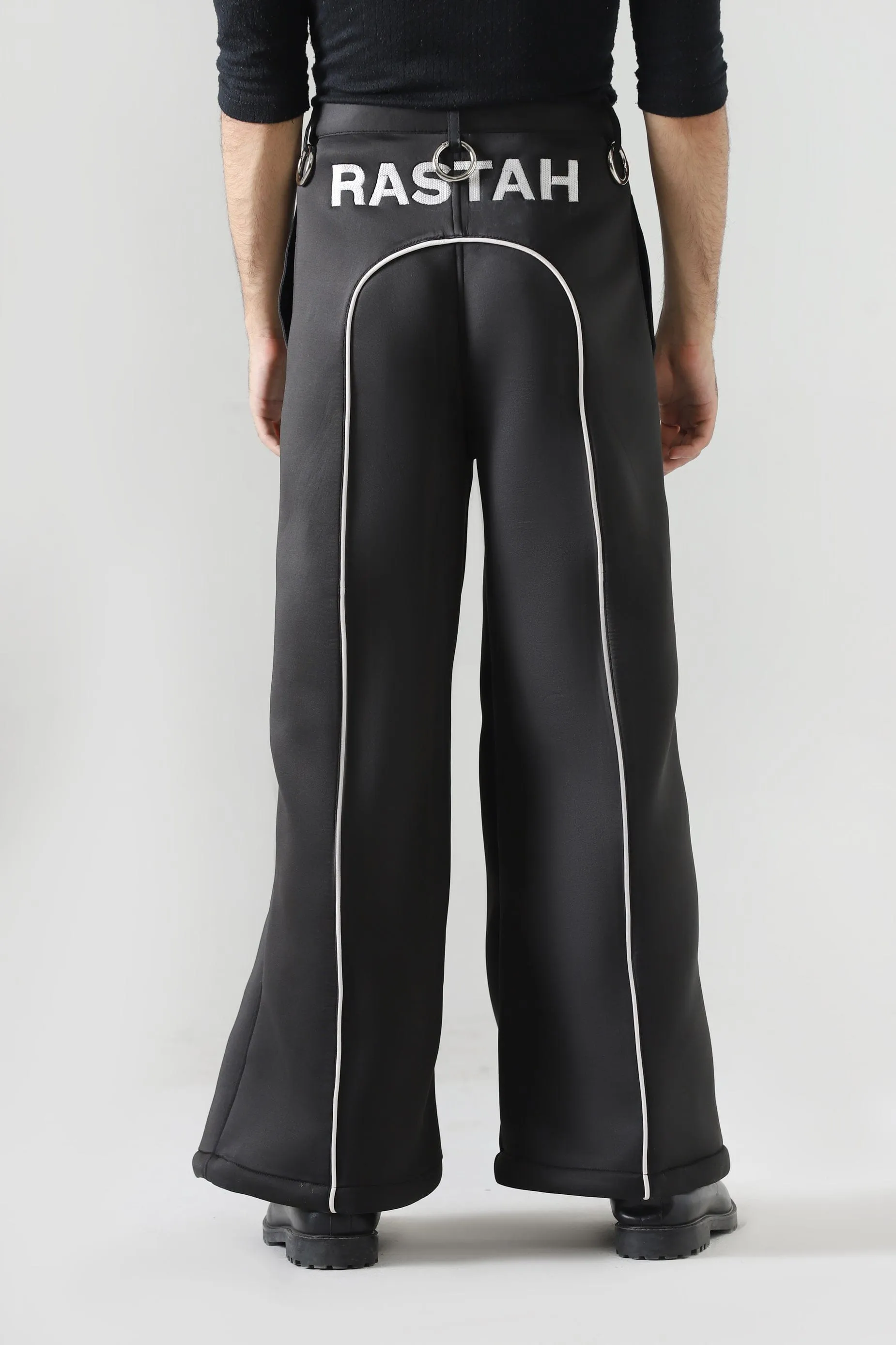 NEOPRENE FLARED TROUSERS