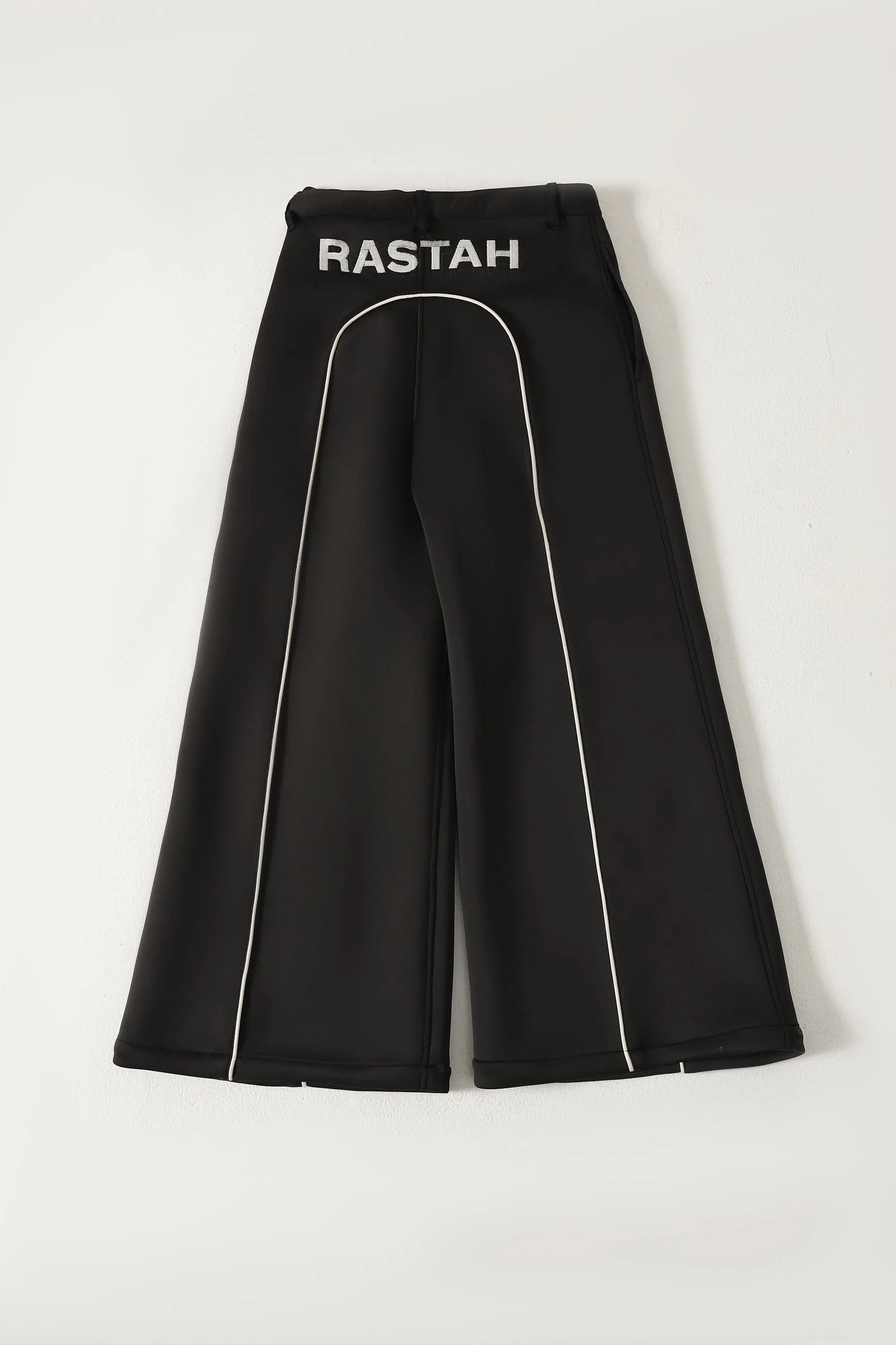 NEOPRENE FLARED TROUSERS