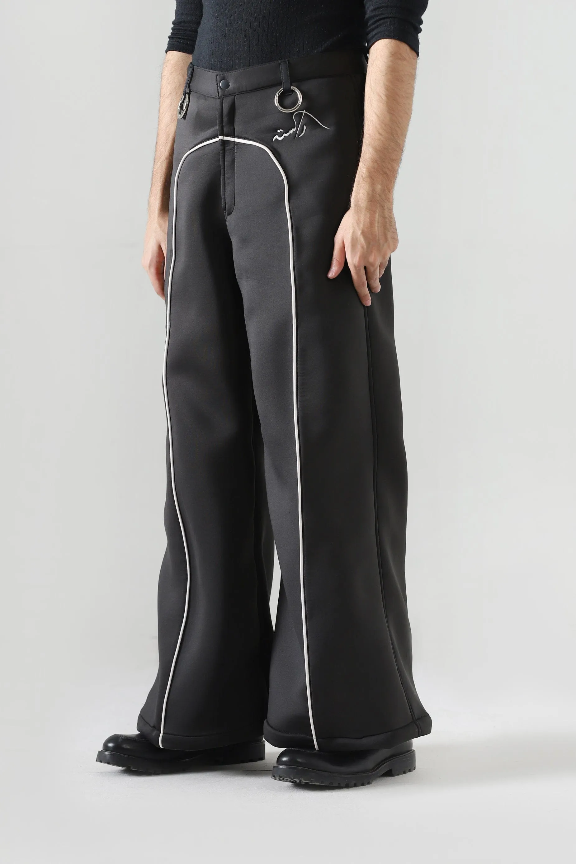 NEOPRENE FLARED TROUSERS