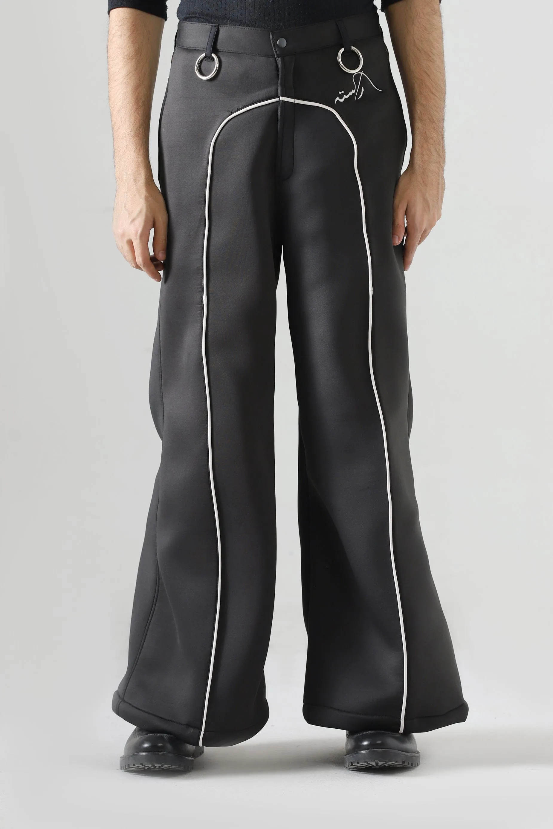 NEOPRENE FLARED TROUSERS