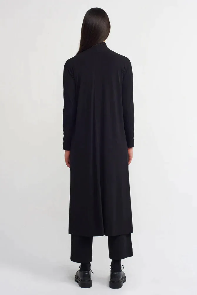 Nu Solid Open-Front Outerwear Black