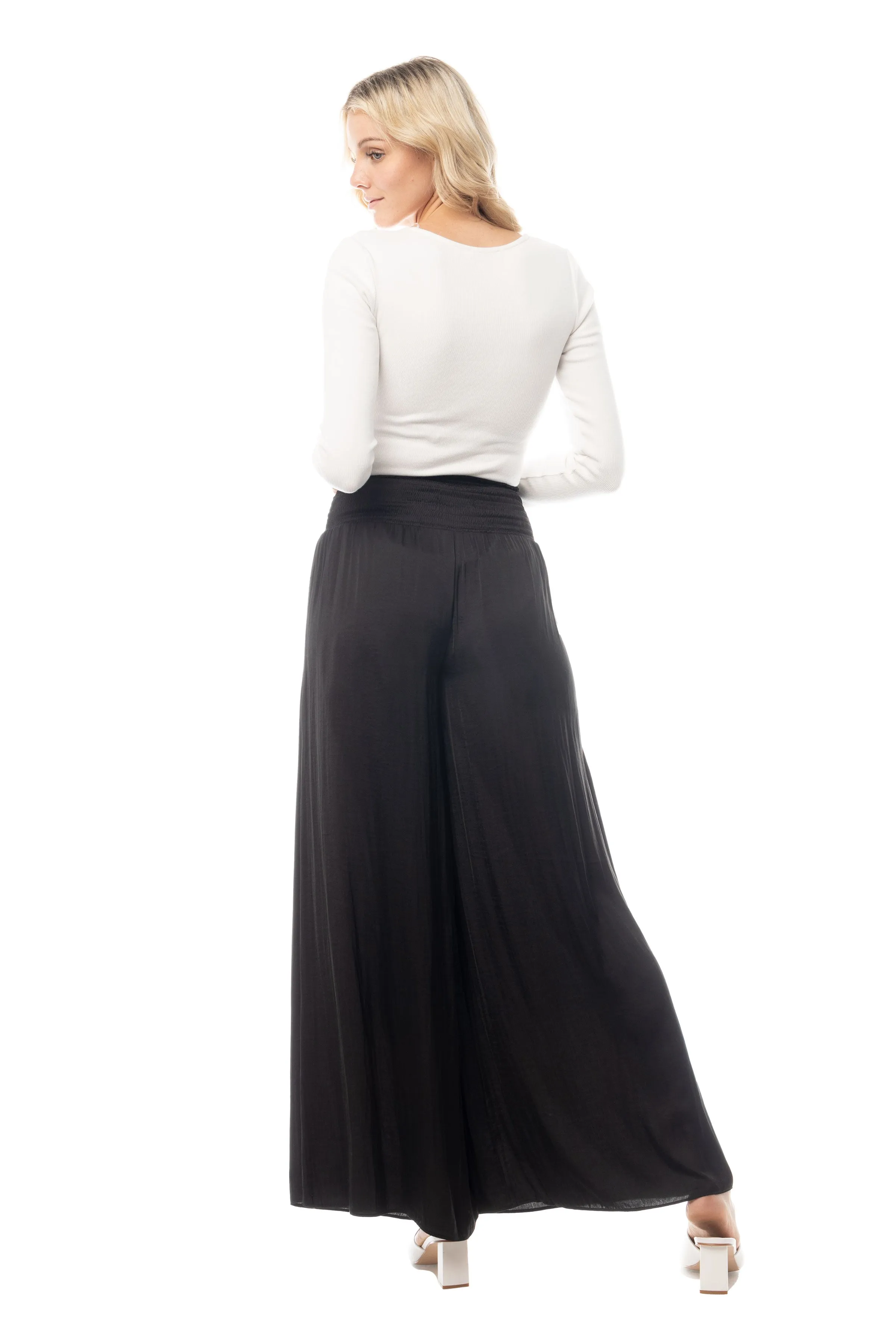 NZ fluid Palazzo Pant - Black