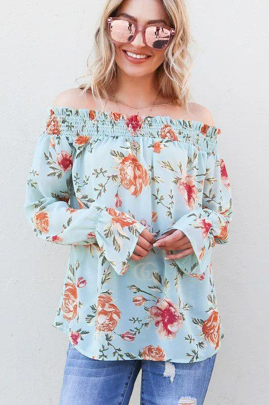 Off Shoulder Floral Top