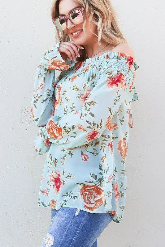 Off Shoulder Floral Top