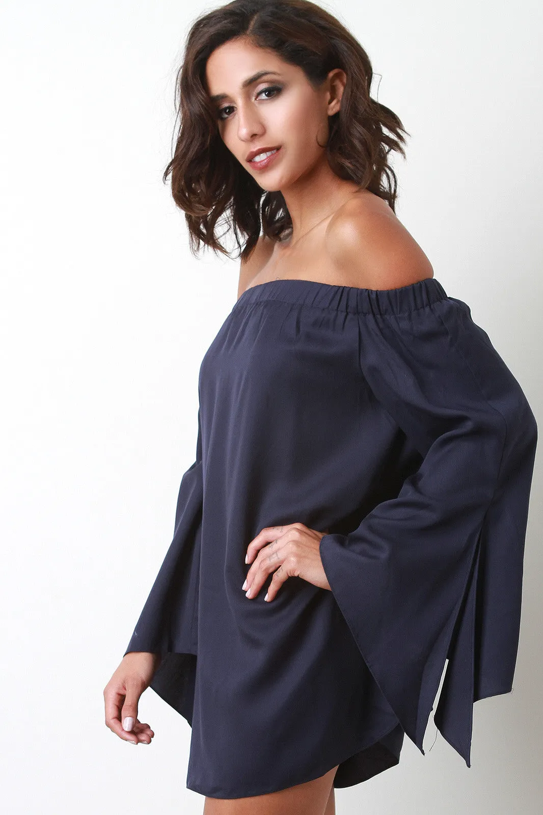 Off-The-Shoulder Long Sleeves Top