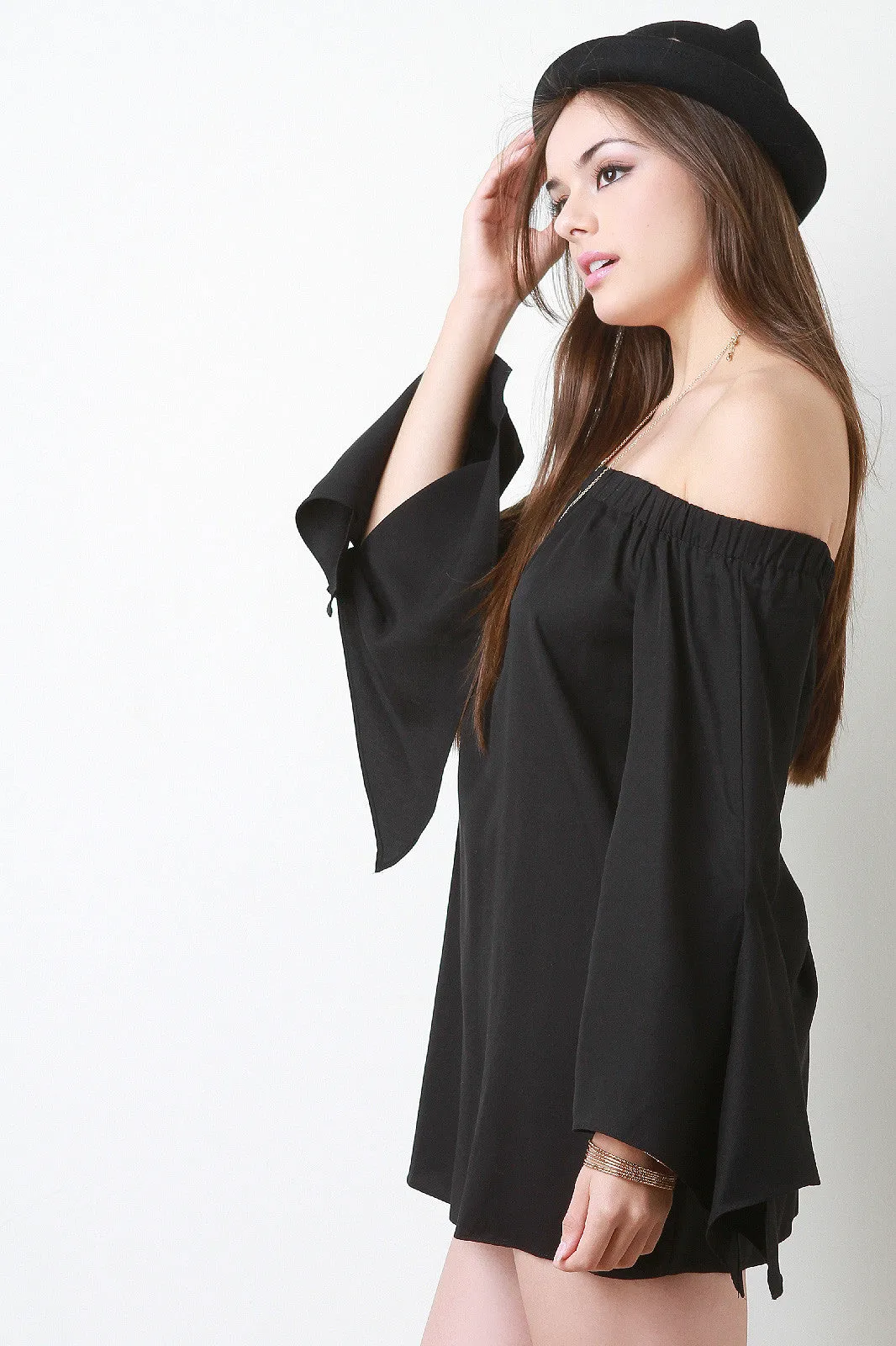 Off-The-Shoulder Long Sleeves Top