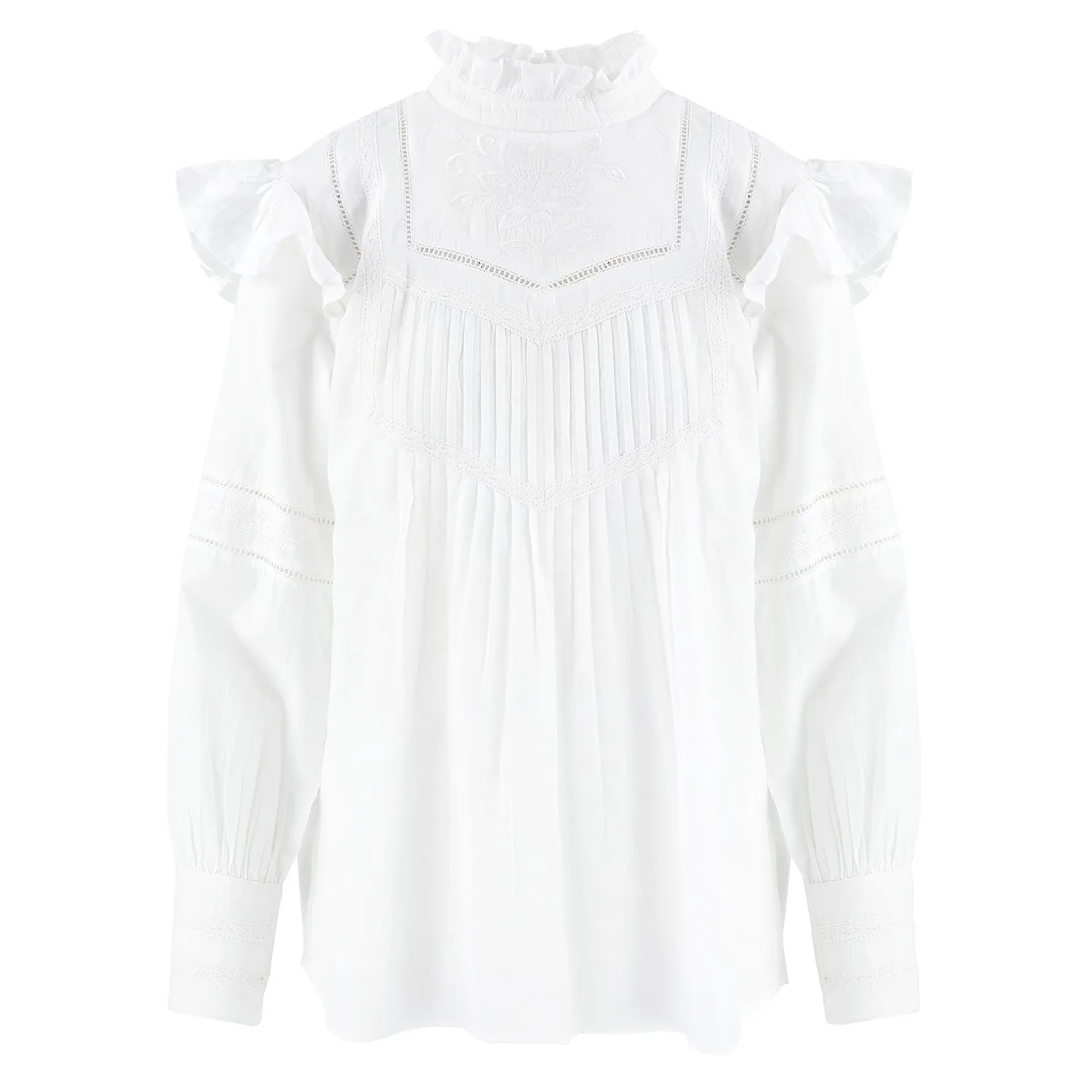 Shalina Embroidered Top in White