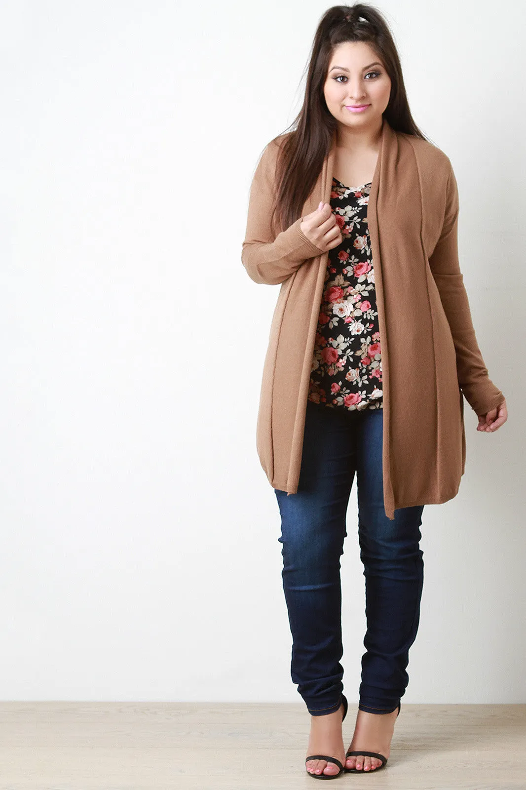 Soft Knit Open Front Cardigan