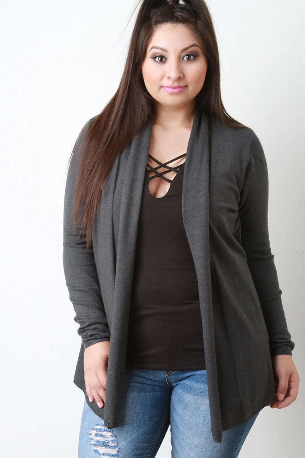 Soft Knit Open Front Cardigan