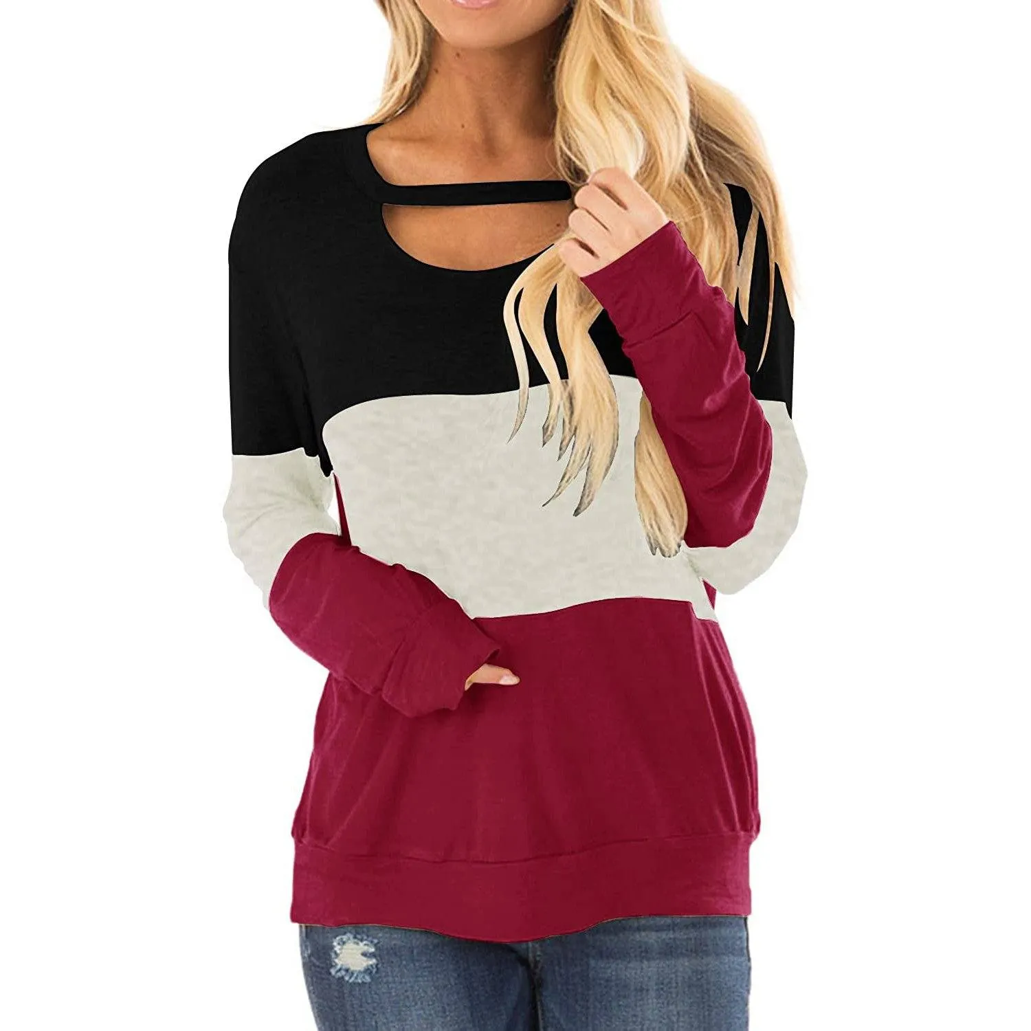 Topstype Women's Long Sleeve Tunics