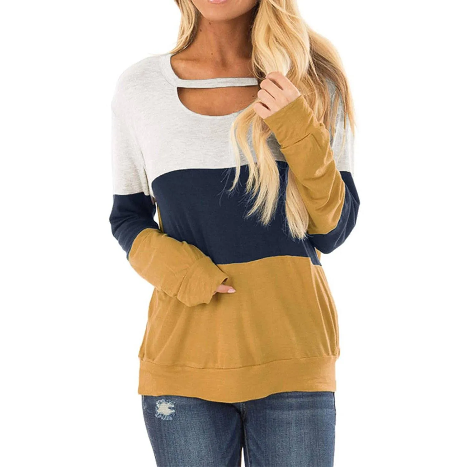 Topstype Women's Long Sleeve Tunics