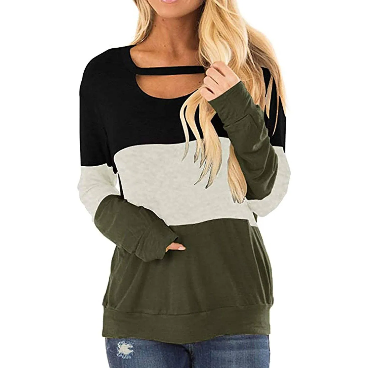 Topstype Women's Long Sleeve Tunics