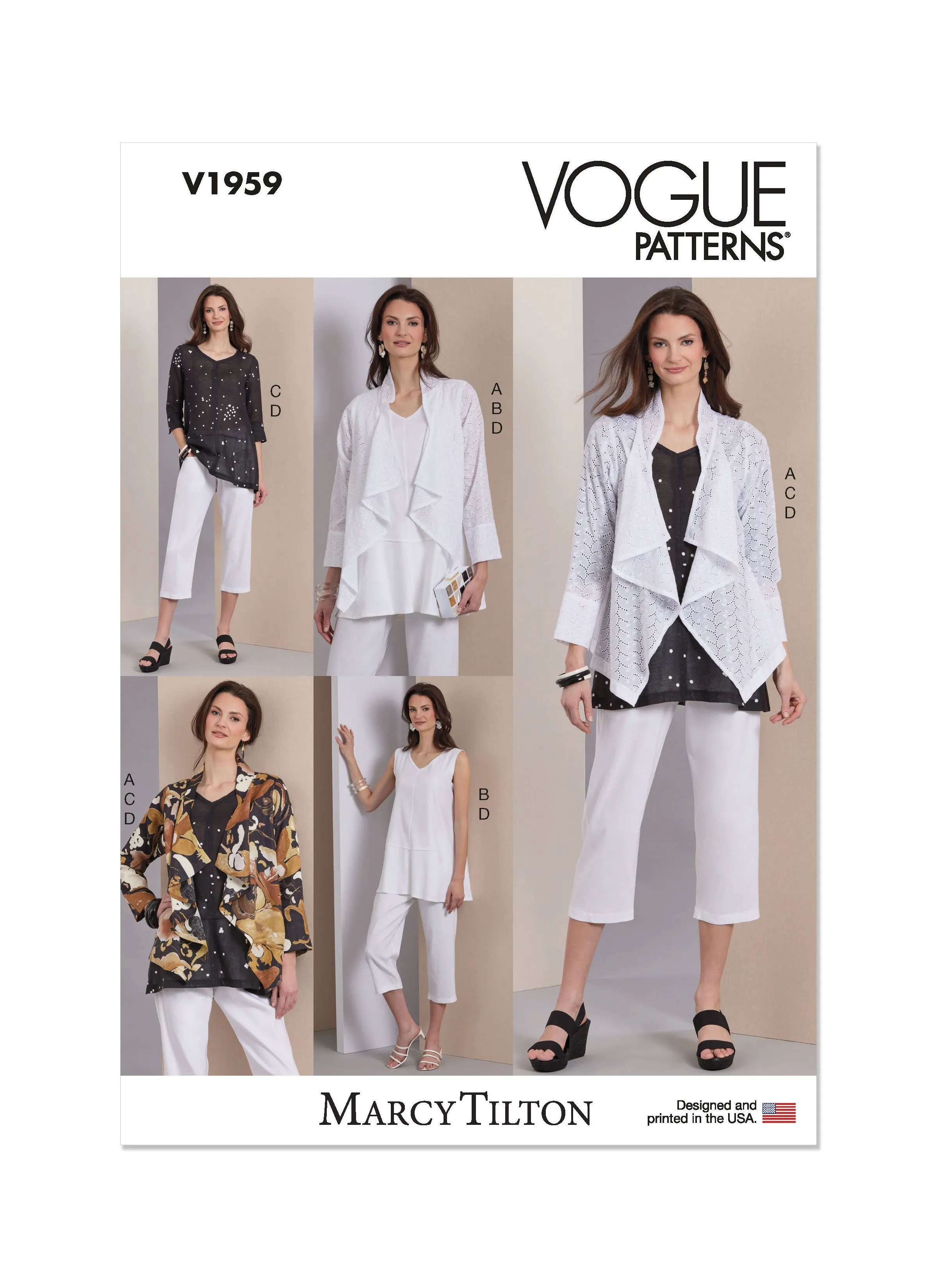 Vogue sewing pattern 1959 Jacket, Tunics and Pants by Marcy Tilton