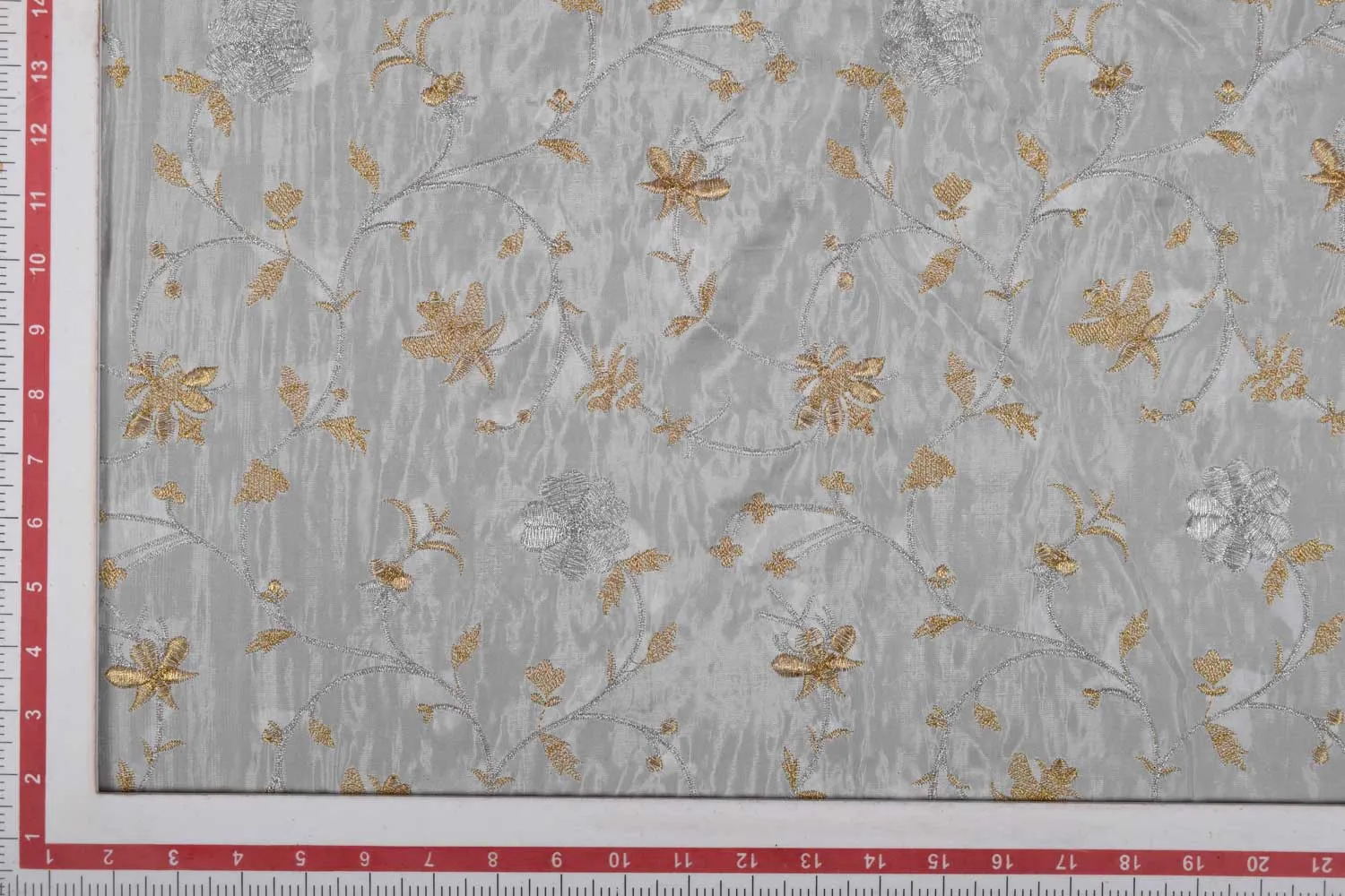 White Embroidered Viscose Fabric